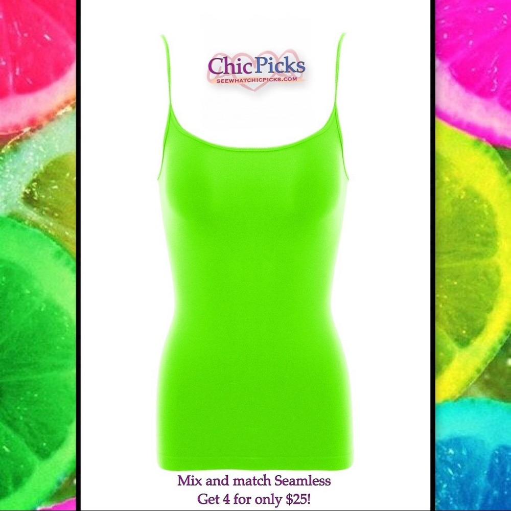 💥5 for $25! Sugarlips seamless neon green Cami